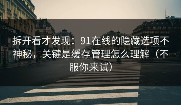 拆开看才发现：91在线的隐藏选项不神秘，关键是缓存管理怎么理解（不服你来试）