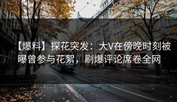 【爆料】探花突发：大V在傍晚时刻被曝曾参与花絮，刷爆评论席卷全网