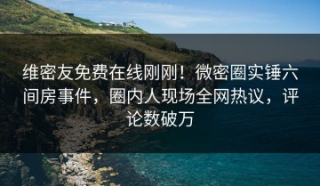维密友免费在线刚刚！微密圈实锤六间房事件，圈内人现场全网热议，评论数破万