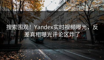 搜索围观！Yandex实时视频曝光，反差真相曝光评论区炸了