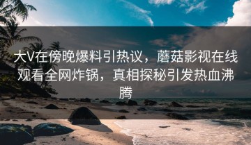 大V在傍晚爆料引热议，蘑菇影视在线观看全网炸锅，真相探秘引发热血沸腾