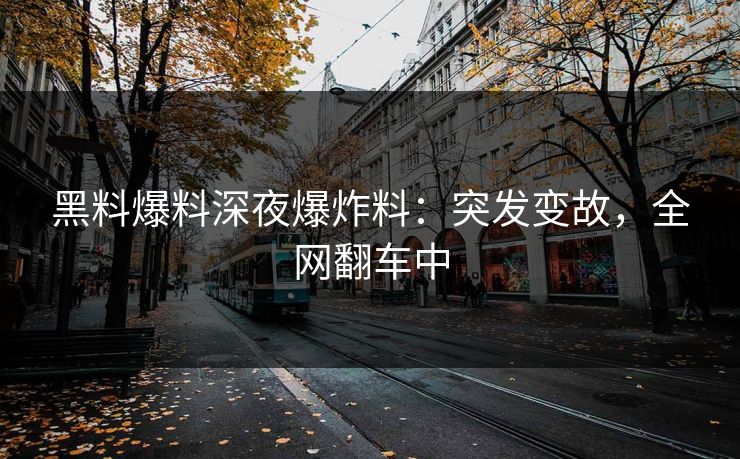 黑料爆料深夜爆炸料：突发变故，全网翻车中