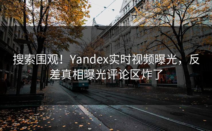 搜索围观！Yandex实时视频曝光，反差真相曝光评论区炸了