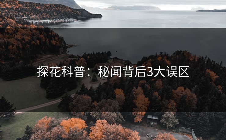 探花科普：秘闻背后3大误区