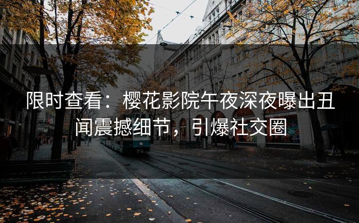限时查看：樱花影院午夜深夜曝出丑闻震撼细节，引爆社交圈